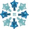 100 Pcs 5in Star Shaped Balloons Blue Foil Mylar Balloons Foil Balloon Small Decoration for Women Girls Valentine's Day Birthday Wedding Proposal Bridal Bachelorette Party Decor view 1