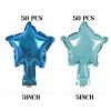 100 Pcs 5in Star Shaped Balloons Blue Foil Mylar Balloons Foil Balloon Small Decoration for Women Girls Valentine's Day Birthday Wedding Proposal Bridal Bachelorette Party Decor view 2