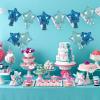 100 Pcs 5in Star Shaped Balloons Blue Foil Mylar Balloons Foil Balloon Small Decoration for Women Girls Valentine's Day Birthday Wedding Proposal Bridal Bachelorette Party Decor view 3