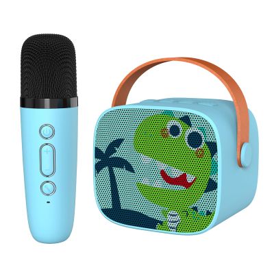 Snowall Mini Karaoke Machine for Kids, Portable Bluetooth Speaker with Wireless MicrophoneKids Music Player Toys for Girls and Boys,3,4, 5, 6, 7, 8+ Years Old, Teens Birthday (Green-Dinosaur)