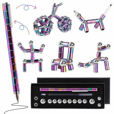 Magnetic Fidget Pen Teen Gifts - Valentines Day Gifts Easter Basket Stuffers For 13 14 15 16 17 18 Year Old Boys Girls,Cool Gadget Things Gel Pens Stress Relief Fidget Toy Office Desk Accessories
