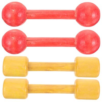 BESPORTBLE Wooden Dumbbells for Kids Lightweight Toddler Exercise Equipment Hand Weights for Kids Fitness Training and Coordination Development Ideal for Home Gym and Play