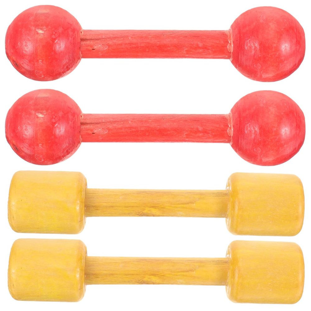 BESPORTBLE Wooden Dumbbells for Kids Lightweight Toddler Exercise Equipment Hand Weights for Kids Fitness Training and Coordination Development Ideal for Home Gym and Play