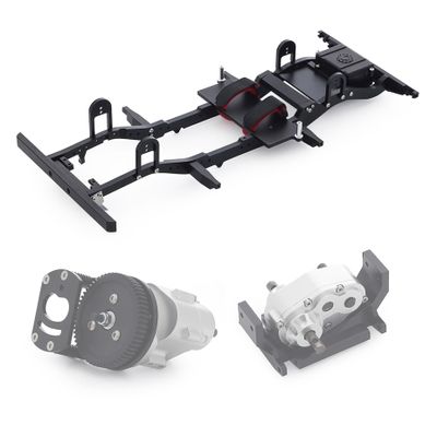 RXZIXYL 1/10 Scale Metal Chassis Frame with Transmission Transfer Case for RC Crawler Truck RC4WD Gelande II FJ40 G2 D90 TF2 Defender (Chassis)
