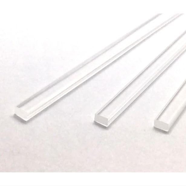 100pcs 4" x 4mm Flat Clear sticks for cake toppers cake pops or lollipops - Acrylic Plexiglass Sticks Transparent Clear, Strong and not bendy with length of 4,6 or 8 (100, 4in)