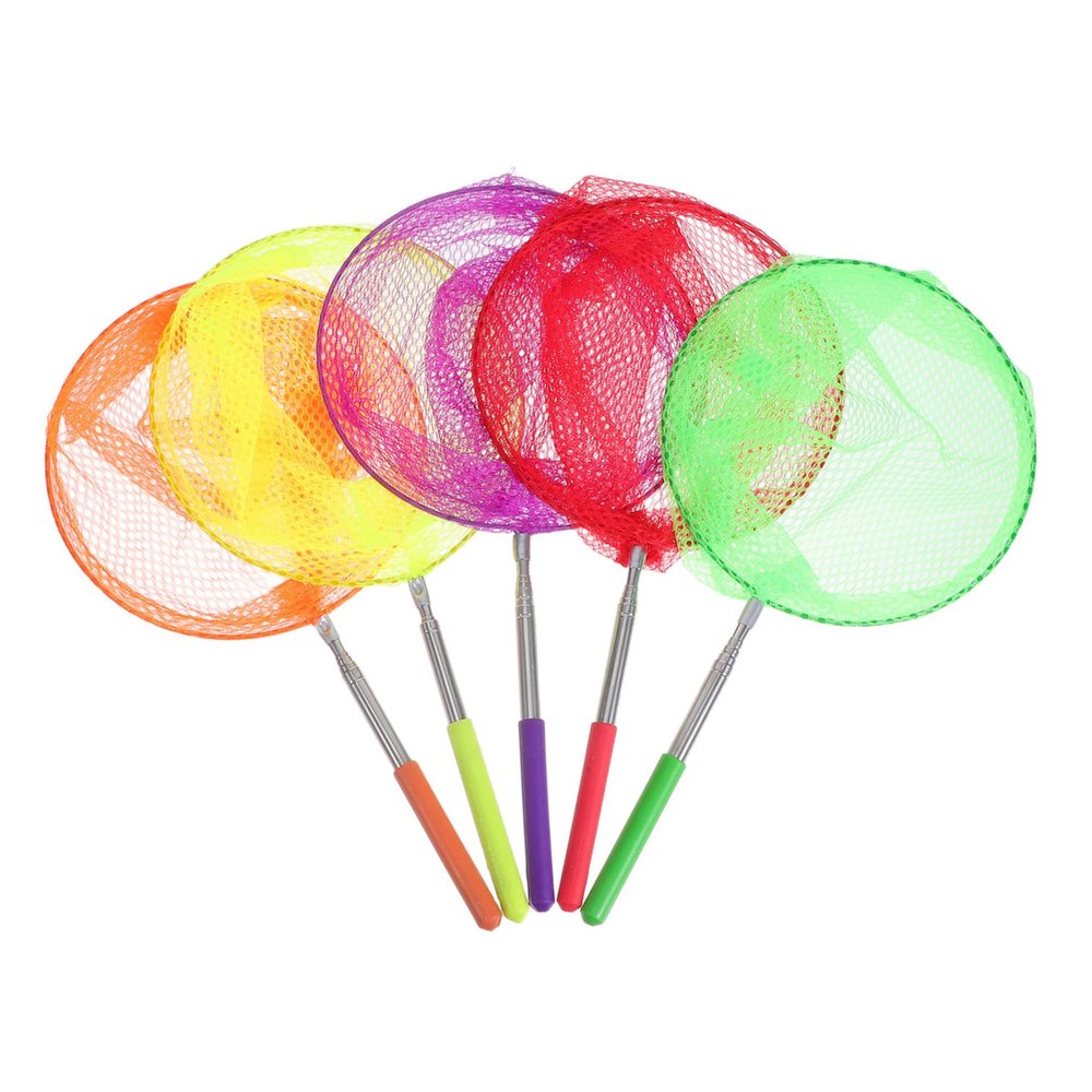 5pcs Telescopic Boy Girl Fishing Net Extendable Insect Catching Nets for Outdoor Fun for Butterfly and Catching and Design