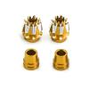 2 Sets Alloy M3 Size 3mm Transmitter 3D Stick Ends for Futaba/Spektrum DX7 FrSky Taranis X9 X7 RadioLink RC Multicopter Quadcopter(Yellow) view 2