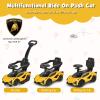 INFANS 3 in 1 Ride on Push Car, Licensed Lamborghini Baby Stroller Sliding Walking with Parent Control Handle, Music, Headlight, Under Seat Storage, Kids Foot-to-Floor Toy for 18-60 Months (Yellow) view 2