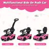 INFANS 3 in 1 Ride on Push Car, Licensed Lamborghini Baby Stroller Sliding Walking Car with Parent Control Handle, Music, Headlight, Under Seat Storage, Kids Foot-to-Floor Toy for 18-60 Months (Pink) view 2