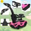 INFANS 3 in 1 Ride on Push Car, Licensed Lamborghini Baby Stroller Sliding Walking Car with Parent Control Handle, Music, Headlight, Under Seat Storage, Kids Foot-to-Floor Toy for 18-60 Months (Pink) view 3