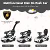 INFANS 3 in 1 Ride on Push Car, Licensed Lamborghini Baby Stroller Sliding Walking Car with Push Handle, Music, USB, Headlight, Under Seat Storage, Kids Foot-to-Floor Toy for 18-60 Months (White) view 2