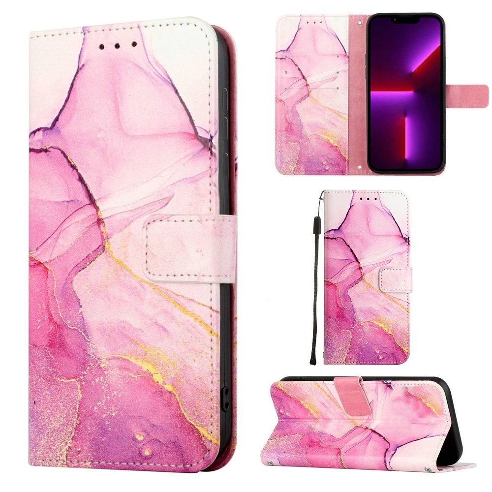 Case for Huawei Nova Y61 Cover,Case for Huawei Nova Y61 EVE-LX9 EVE-LX9N EVE-LX3 PU Leather Flip Cover Stand Cases Cover Pink