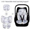 TANOFAR Infant Car Seat Head Support, Soft Baby Carseat Head & Body Support, Grey Elephant Baby Car Seat Insert Cushion for Newborn Boys view 3