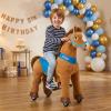 PonyCycle Ride on Horse Toys for Kids Riding Brown Horse Rocking Horse Essential Model E (with Brake/ 35.4" Height/Size 4) Ride-on Pony Giddy up Walking Mechanical Pony Plush Animal with Wheels E437 view 4