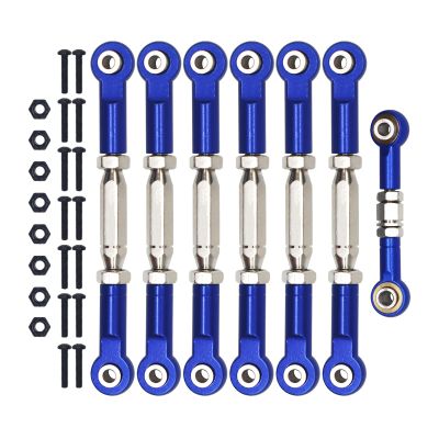 Aluminum Adjustable Turnbuckles Camber Link Upgrade Parts for Traxxas 1/10 Rustler 2WD/4X4, Slash 4X4/2WD, Stampede 4X4/2WD VXL, Hoss 4x4, 7 PCS