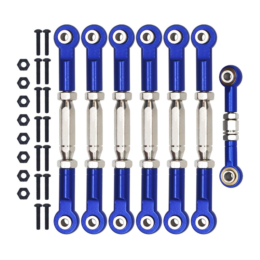 Aluminum Adjustable Turnbuckles Camber Link Upgrade Parts for Traxxas 1/10 Rustler 2WD/4X4, Slash 4X4/2WD, Stampede 4X4/2WD VXL, Hoss 4x4, 7 PCS