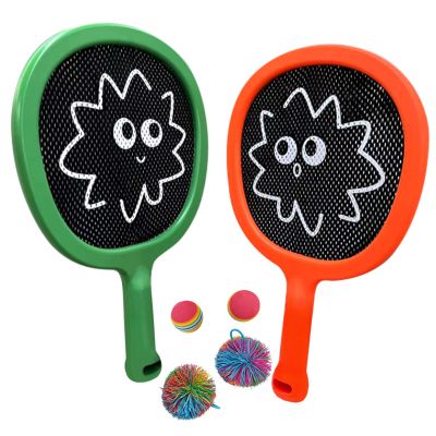 Smartwo Portable Paddles and Bouncy Balls Set for Kids or Adults Indoor Outdoor Activities, Sport Game for Beginner or Intermediate, Swing Racket in Beach Pool Backyard Playground Lawn Park or Court