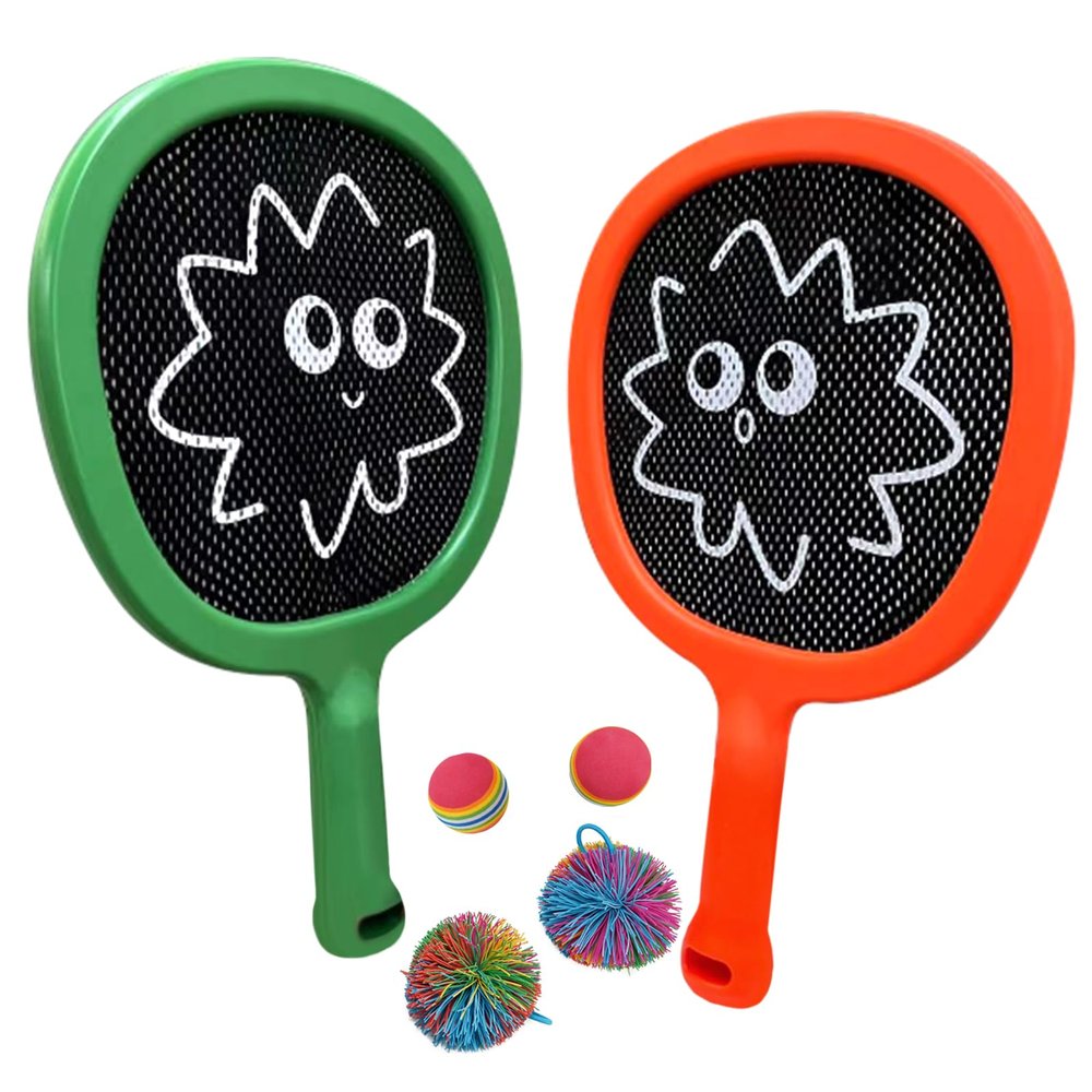 Smartwo Portable Paddles and Bouncy Balls Set for Kids or Adults Indoor Outdoor Activities, Sport Game for Beginner or Intermediate, Swing Racket in Beach Pool Backyard Playground Lawn Park or Court