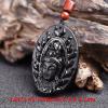 1pc Trendy Mascot Lucky Zodiac Monkey Sheep Temperament Natural Obsidian Pendant Necklace Decorative Accessories For Holiday Party Gift Men Accessories (Black) view 2
