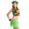 Abaodam Hawaiian Party Leis 4 Packs Hawaiian Leaves Headband Necklaces Bracelet Hawaiian Luau Party for Hawaii Decorations, Beach Theme Party Decorations Luau Leis view 3