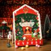 Fulmoon Christmas Party Disk Drop with 8 Disks Christmas Wood Board for Xmas Party Supply Holiday Decoration view 2