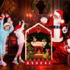Fulmoon Christmas Party Disk Drop with 8 Disks Christmas Wood Board for Xmas Party Supply Holiday Decoration view 4