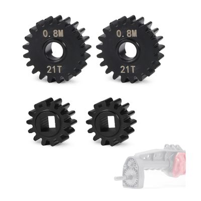 2Prs Heavy Duty 32P(0.8M) Overdrive Main Diff Gears Differential Metal Gear Set Adapted to Portal Axle 21T-14T for 1/10 RC Crawler Rigs Capra F9 AR45P Axial SCX10 Upgrades (21T-14T)