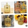 Balacoo Vintage Dollhouse Birdcage: 1:12 Scale Miniature Bird Cage Ornament, Miniature Dollhouse Accessories (Golden) view 2