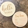 2 pcs Wooden Baby Announcement Sign, Birth Announcement, Photo Prop Baby view 2