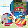 OLAKIDS Inflatable Bounce House, 3 in 1 Kids Jumping Castle with Large Bouncing Area, Slide, Basketball Rim, Indoor Outdoor Inflatable Obstacle Course with Carry Bag, Repair Kit (with 480W Blower) view 3