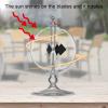 Solar Power Crookes Radiometer Sun Light Energy 4 Blades Rotating Glass Windmill view 2