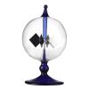 Solar Powered Crookes Radiometer Light Mill,4 Blades Rotating Glass Windmill/Educational Teaching Study Tool/Office Home (Blue) view 2