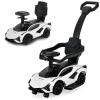 OLAKIDS 3 in 1 Ride on Push Car, Licensed Lamborghini SIAN Baby Sliding with Parent Control Handle Universal Wheels Guardrails, Toddlers Walking Toy with Music, Under Seat Storage (White) view 1