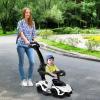 OLAKIDS 3 in 1 Ride on Push Car, Licensed Lamborghini SIAN Baby Sliding with Parent Control Handle Universal Wheels Guardrails, Toddlers Walking Toy with Music, Under Seat Storage (White) view 2