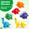 USATDD Matching Letters Dinosaur Toy, Double-Sided ABC Letters Dinosaur Match Game Preschool Fine Motor Toy with Uppercase Lowercase Alphabet, Educational Learning Toys for Toddlers Boys Girls view 2