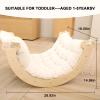 Ymonlia 2 in 1 Montessori Climbing Arch for Toddlers,Rainbow Wooden Climbing Arch Rocker& Cushion,Pillow for ArchesClimbing Triangle Ramp,Montessori Climbing Gym for Kids 0-8 view 2