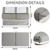 CHILDHOOD Bath Kneeler and Elbow Rest Pad Set - Painless Foam with Toy Organizer Pockets, Foldable, Quickly Dry Bathtub Kneeler and Elbow Rest Set for Baby Bathing Parents (Grey) view 2