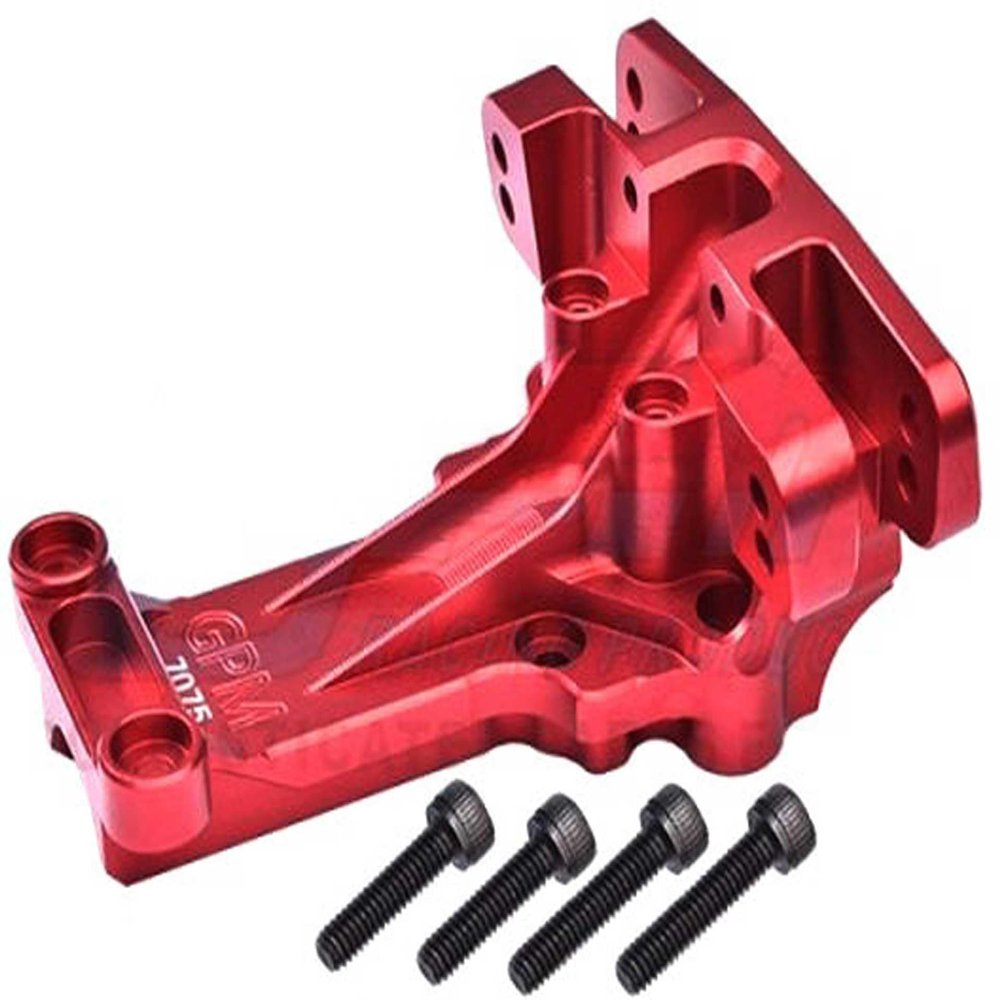Aluminum 7075-T6 Front Upper Bulkhead for 1:5 Traxxas X Maxx 6S / X Maxx 8S / XRT 8S Monster Truck Upgrades - Red