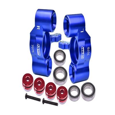 Aluminum 7075-T6 Front Knuckle Arms (Large Bearing Design) for Arrma 1:10 SENTON / 1:8 Talion/Typhon / 1:7 Infraction/Limitless/Mojave/FIRETEAM/Mojave EXB/Felony V2 Upgrades - Blue