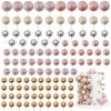 Acmee 115 PCS Ball Cake Toppers - Mini Balloon Cake Decorations Foam Boho Balls Cupcake Picks DIY Cake Insert Toppers for Birthday Party Wedding Baby Shower - Matte Pink view 1