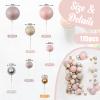 Acmee 115 PCS Ball Cake Toppers - Mini Balloon Cake Decorations Foam Boho Balls Cupcake Picks DIY Cake Insert Toppers for Birthday Party Wedding Baby Shower - Matte Pink view 2