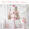 Acmee 115 PCS Ball Cake Toppers - Mini Balloon Cake Decorations Foam Boho Balls Cupcake Picks DIY Cake Insert Toppers for Birthday Party Wedding Baby Shower - Matte Pink view 3