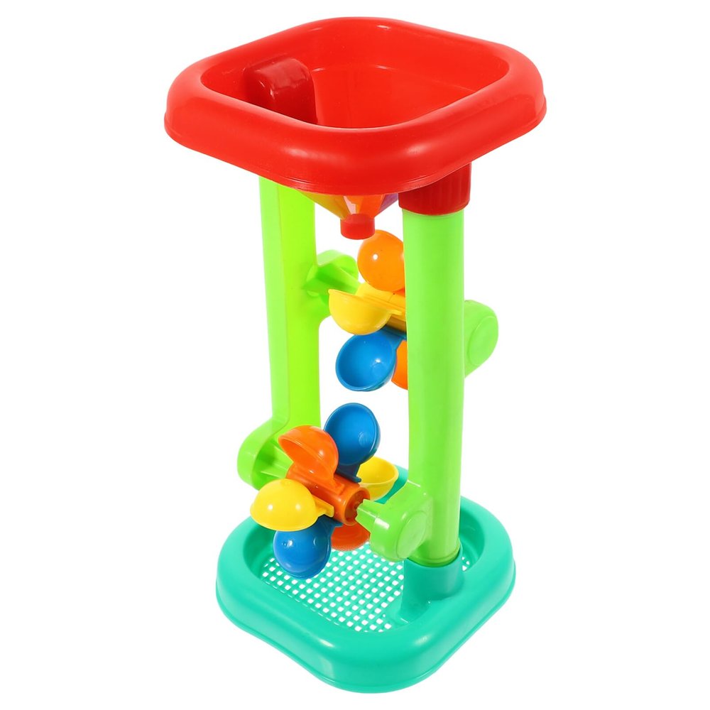 Alipis Kids Beach Toy Hourglass Sand Wheel Playset 10.6 Inch Water Sifting Funnel for Outdoor Sand and Water Play