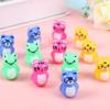 Toyvian Desktop Tumbler Decoration 24PCS Baby Tumbler Mini Animal Panda Baby Weeble Wobble Bear Tummy Time Rock Egg Shakers Montessori Balancing for view 4