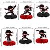 6 PCS Ninja Party Honeycomb Centerpiece Double Sided Martial Arts Karate Kung Fu Warriors Table Toppers Centerpieces for Ninja Theme Baby Shower Birthday Party Table Decorations Supplies view 2