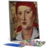 Paint by Numbers for Adult Kits Girl in Red Scarf Worker Painting by Kuzma Petrov-Vodkin DIY Oil Painting Paint by Number Kits view 1