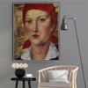 Paint by Numbers for Adult Kits Girl in Red Scarf Worker Painting by Kuzma Petrov-Vodkin DIY Oil Painting Paint by Number Kits view 2