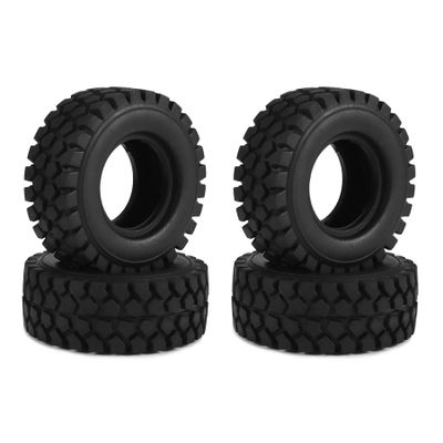 50 * 20mm Rubber Off Road TRX4M Tires with Brass 7mm Hex 1.0 Beadlock Wheels for 1/18 1/24 RC Crawler Car FCX24 SCX24 Upgrades (50 * 20mm-B)