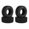 50 * 20mm Rubber Off Road TRX4M Tires with Brass 7mm Hex 1.0 Beadlock Wheels for 1/18 1/24 RC Crawler Car FCX24 SCX24 Upgrades (50 * 20mm-B) view 1