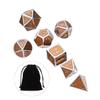 7Pcs Antique Metal Polyhedral Dices With Bag Copper Color For Dungeons Dragons Game view 1